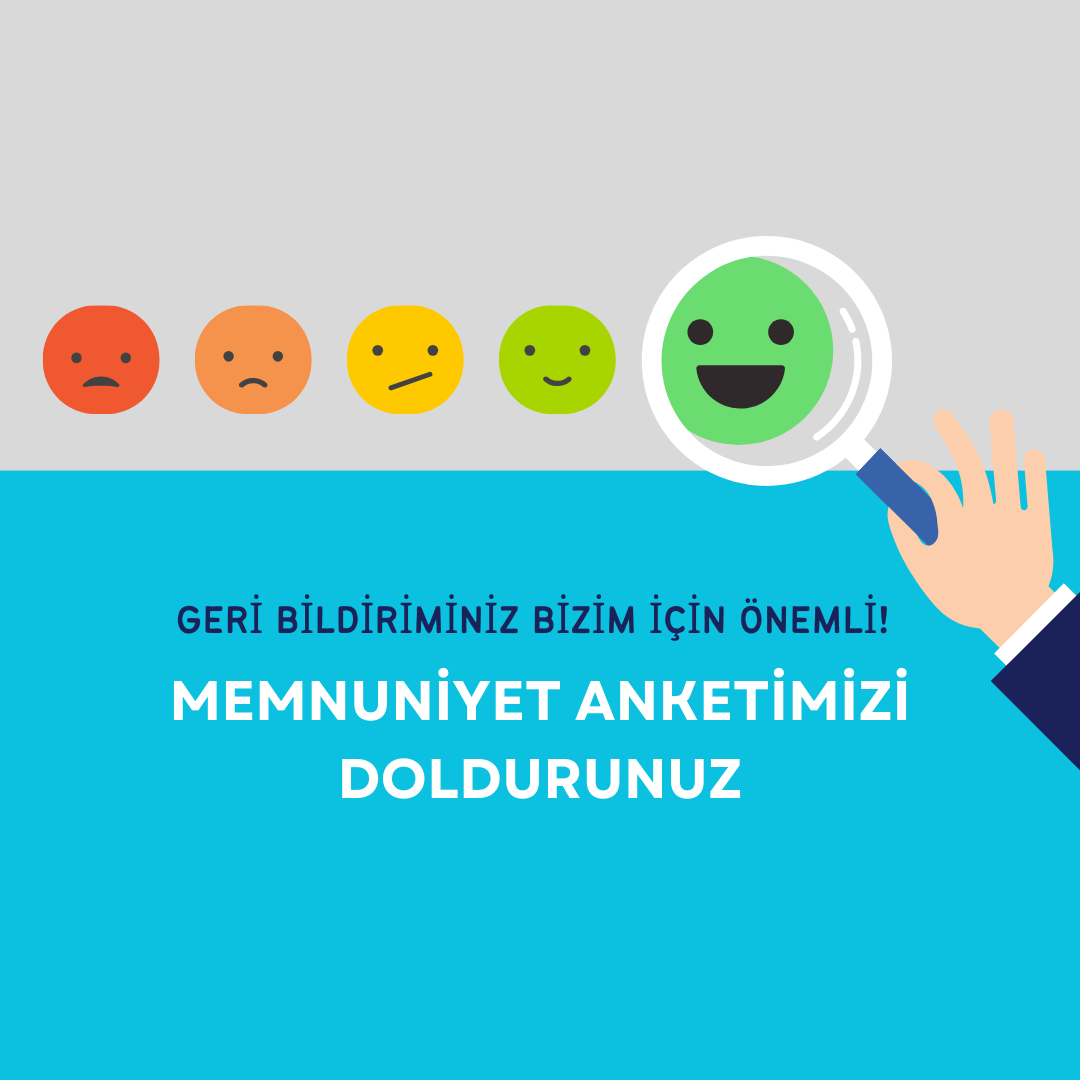 We want your feedback, satisfaction rating design with colorful emoticons (Instagram Post)